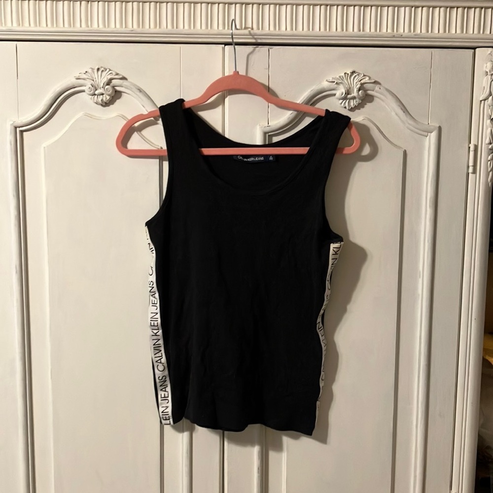 Calvin Klein black and white tank top Med